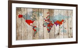 World Map VII-null-Framed Premium Giclee Print