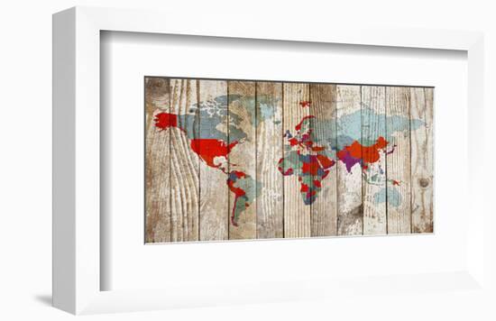 World Map VII-null-Framed Art Print