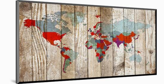 World Map VII-null-Mounted Art Print