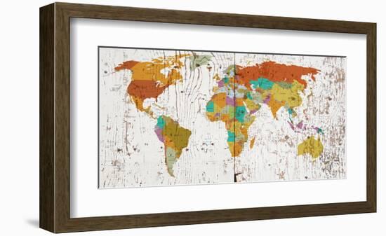 World Map VIII-null-Framed Art Print