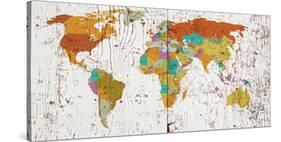 World Map VIII-null-Framed Stretched Canvas