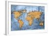 World Map Vintage Artwork-ilolab-Framed Art Print