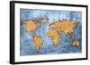 World Map Vintage Artwork-ilolab-Framed Art Print
