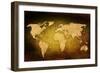 World Map Vintage Artwork-ilolab-Framed Art Print