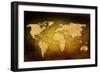 World Map Vintage Artwork-ilolab-Framed Art Print