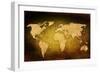 World Map Vintage Artwork-ilolab-Framed Art Print