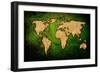 World Map Vintage Artwork-ilolab-Framed Art Print