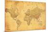 World Map - Vintage Style-null-Mounted Poster