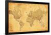 World Map - Vintage Style-null-Framed Poster