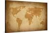 World Map-Vintage-ilolab-Stretched Canvas