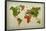 World Map Watercolor (Warm)-null-Framed Poster