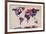 World Map Watercolor-Michael Tompsett-Framed Art Print