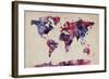 World Map Watercolor-Michael Tompsett-Framed Art Print