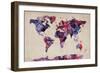 World Map Watercolor-Michael Tompsett-Framed Art Print