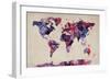 World Map Watercolor-Michael Tompsett-Framed Art Print