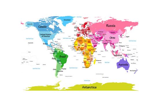 World Map With Big Text For Kids Art Michael Tompsett Allposters Com World Map With Big Text For Kids Art Michael Tompsett Allposters Com