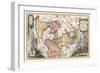 World Map with Magellan's Circumnavigation, 1702-1703-Heinrich Scherer-Framed Giclee Print