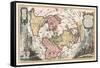 World Map with Magellan's Circumnavigation, 1702-1703-Heinrich Scherer-Framed Stretched Canvas