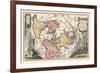 World Map with Magellan's Circumnavigation, 1702-1703-Heinrich Scherer-Framed Giclee Print