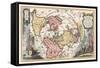 World Map with Magellan's Circumnavigation, 1702-1703-Heinrich Scherer-Framed Stretched Canvas