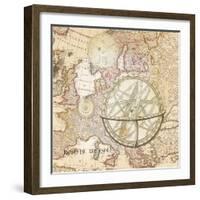 World Map with Solar-Lula Bijoux-Framed Art Print