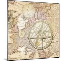 World Map with Solar-Lula Bijoux-Mounted Art Print