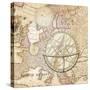 World Map with Solar-Lula Bijoux-Stretched Canvas