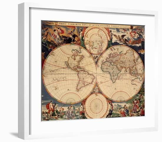 World Map-Nicholas Visscher-Framed Art Print