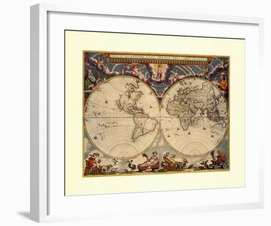 World Map-Joan Blaeu-Framed Art Print