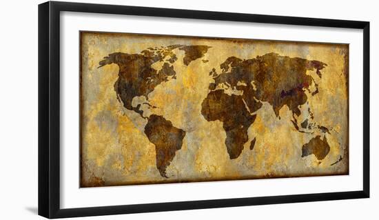 World Map-Paul Duncan-Framed Giclee Print