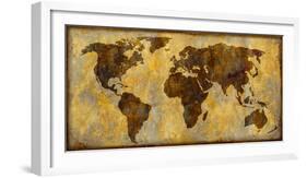 World Map-Paul Duncan-Framed Giclee Print