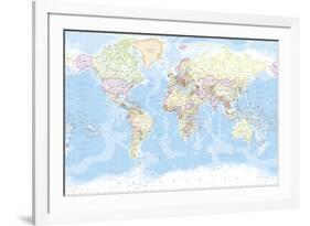 World Map-The Vintage Collection-Framed Giclee Print