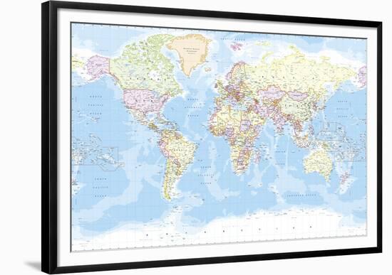 World Map-The Vintage Collection-Framed Giclee Print