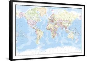 World Map-The Vintage Collection-Framed Giclee Print