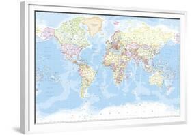 World Map-The Vintage Collection-Framed Giclee Print