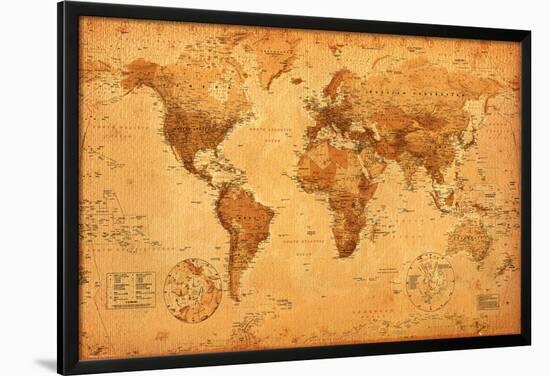 World Map-null-Lamina Framed Poster