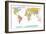 World Map-ekler-Framed Premium Giclee Print