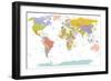 World Map-ekler-Framed Premium Giclee Print