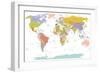 World Map-ekler-Framed Premium Giclee Print