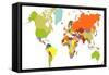 World Map-tony4urban-Framed Stretched Canvas