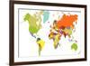 World Map-tony4urban-Framed Art Print
