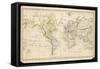 World Map-null-Framed Stretched Canvas