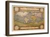 World Map-Abraham Ortelius-Framed Art Print