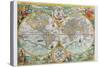 World Map-Petrus Plancius-Stretched Canvas