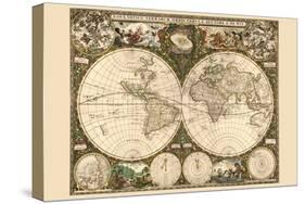 World Map-Frederik de Wit-Stretched Canvas