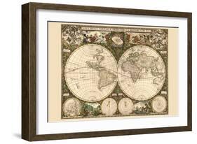 World Map-Frederik de Wit-Framed Art Print