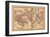 World Map-A.J. Johnson-Framed Art Print