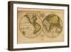 World Map-Mathew Carey-Framed Art Print