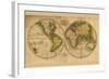 World Map-Mathew Carey-Framed Art Print