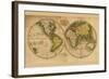 World Map-Mathew Carey-Framed Art Print